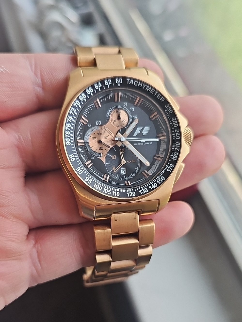 Jaques Lemans F1 Men's Gold-Tone Chronograph Watch